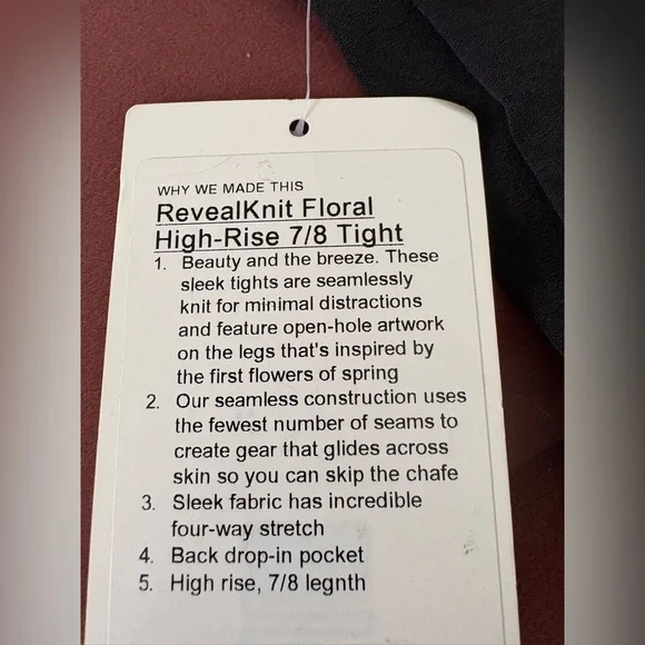 Lululemon RevealKnit Floral High-Rise 7/8 Tight - Picture 3 of 4